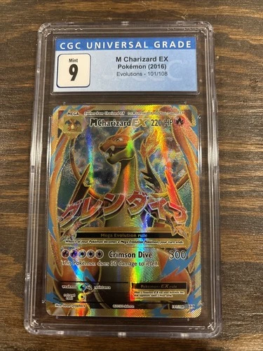 M Charizard EX 101/108 Evolutions Full Art Ultra Rare CGC 9 Mint 7061