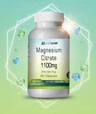 Magnesium Capsules - 1100 mg Serving - High Strength