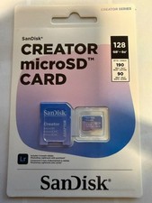SANDISK 128GB Creator microSDXC UHS-I U3 4K 5.3K 190MB/s Card SDSQXAA-128G-GN6MS