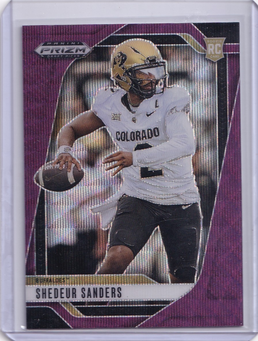 2025 Panini Prizm Draft Picks Shedeur Sanders Purple Wave RC #19 Rookie