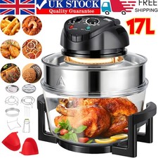 17L Halogen Convection 1500W Electric Cooker Oven Air Fryer with Extender Ring