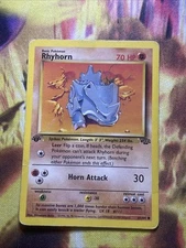 RHYHORN - 61/64 - 1st Edition Jungle - Pokemon Card -