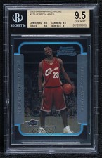 2003-04 Bowman Rookies & Stars Chrome LeBron James #123 BGS 9.5 GEM MINT 9l4