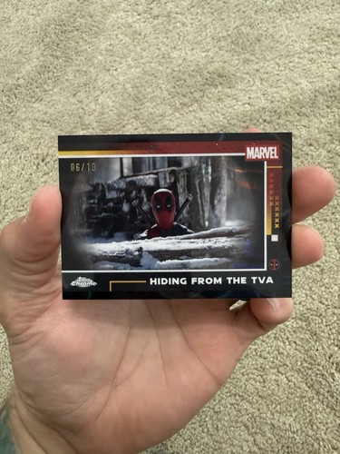 2025 Topps Chrome Deadpool #50 Hiding From The TVA BLACK /10