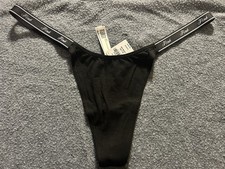 VICTORIA'S SECRET PINK Cotton Thong Panty VS Black XL