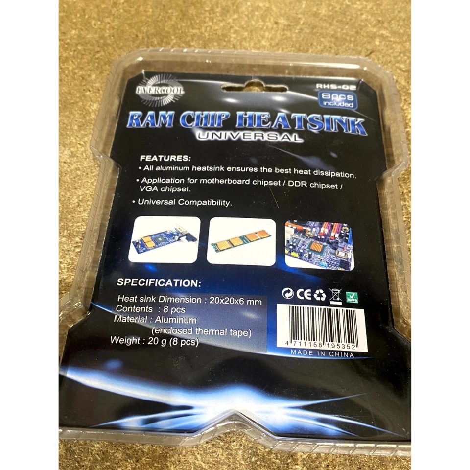 EverCool RHS-02 Aluminum RAM Chipset Heatsinks Universal (Pack of 8) - Image 4 of 4