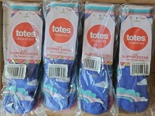 8 pairs-Totes Kids Non-Slip  Slipper Socks Size 3-5 Cozy Warm Soft  FREE  SHIPN!
