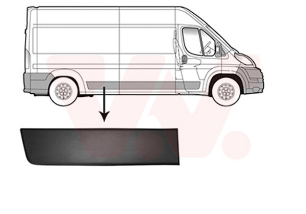 VAN Wezel Zier-/Schutzleiste Seitenwand 0982416 FüR Fiat Ducato CitroËN Peugeot-image