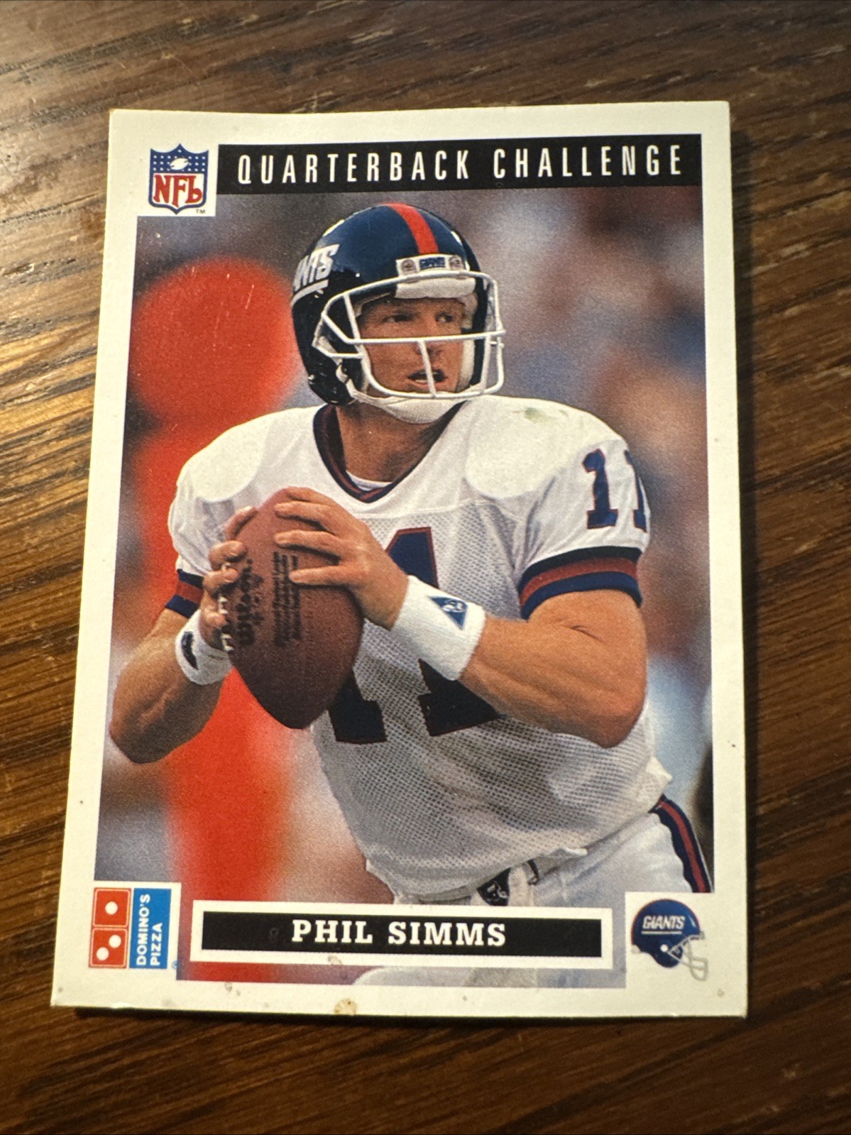 Phil Simms 1991 Upper Deck Domino's The Quarterbacks #17 Giants NFL READ 🔥🔥🔥