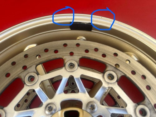 2009 - 2012 TRIUMPH DAYTONA 675 OEM GOLD FRONT WHEEL REAR RIM SET AXLE STRAIGHT - Picture 18 of 23