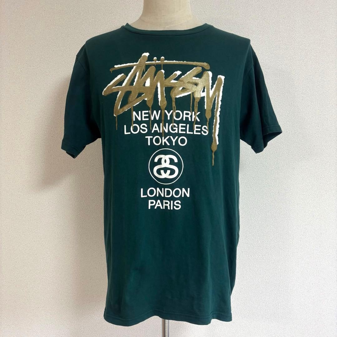 Stussy Stussy Rare Color T-shirt L Dark Green World Tour thumbnail 2