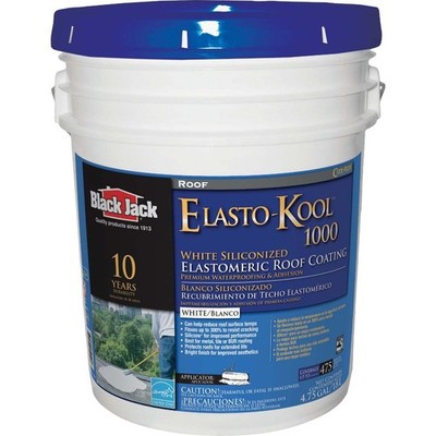 Black Jack Elasto-Kool 1000 Roof Coating 5 Gallon White Elastomeric Coating
