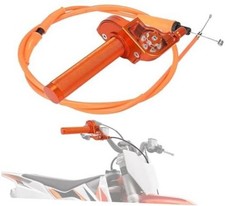 Motorcycle Twist Throttle 7/8" 22mm with Throttle Cable CNC Assembly orange