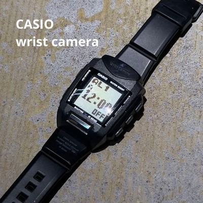 CASIO WQV-1 Wrist Camera 時計 Casio Wrist Camera WQV-1 Men's Watch Black Gray Digital