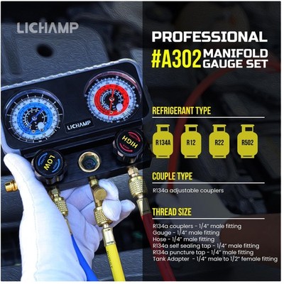 Multifunctional AC Diagnostic Gauge for Auto Refrigerants