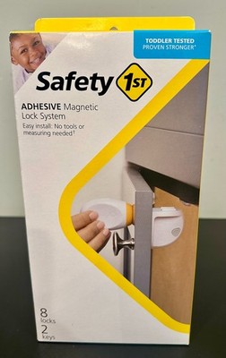 Safety 1st Adhesive Magnetic Safety Lock System Easy Install 8 Locks 2 Keys NEW