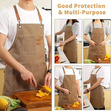 Heavy Duty Work Shop Apron Canvas Tool Apron with Pockets Woodworking Technician