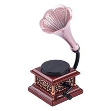 Traditional Traditional Tiny Phonograph Model House Deck Old Music Lover