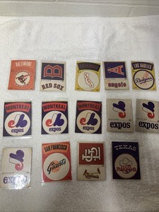1968-1972 Fleer Cloth Stickers Lot Of 14 and Additional Fleet Stickers All Years