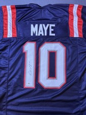 Signed New England Patriots Drake Maye Autographed Jersey w/COA 
