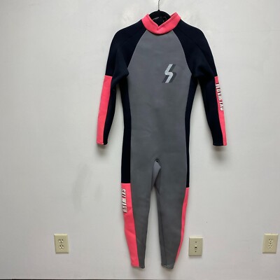 Ski Warm Women Gray Pink Black Long Sleeve Scuba Equipment Diving Gear Wetsuit M