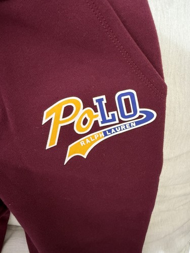 Polo Ralph Lauren Boys Sweatpants Burgundy New No Tags Size 7 - Picture 3 of 4