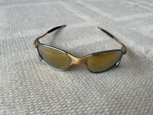 Oakley XX 24k Gold and Carbon Ruby Iridium Sunglasses