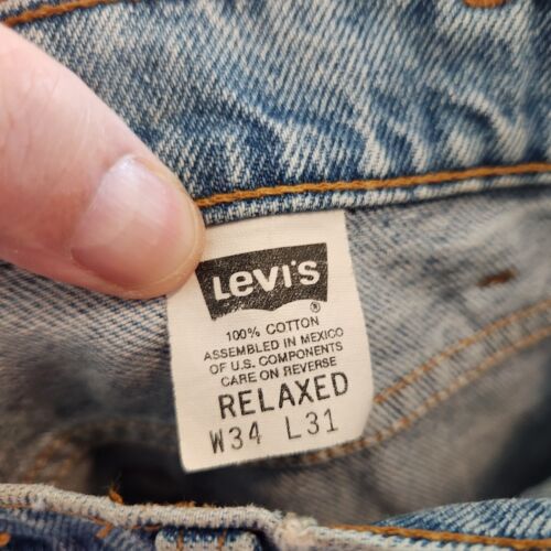 Vintage Levis Jeans Mens 34x31 Blue 540 Relaxed Straight Denim Pants Baggy 90s - Picture 11 of 19