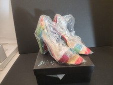 Betsey Johnson SB-Rina Multi Stripe Womens Shoes Size 8 Heels MSRP 119 New