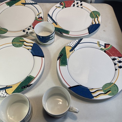 Victoria Beale Elements Casual Set Of 4 Dinner Plates 10 1/2" And 4 Cups - Picture 3 of 4