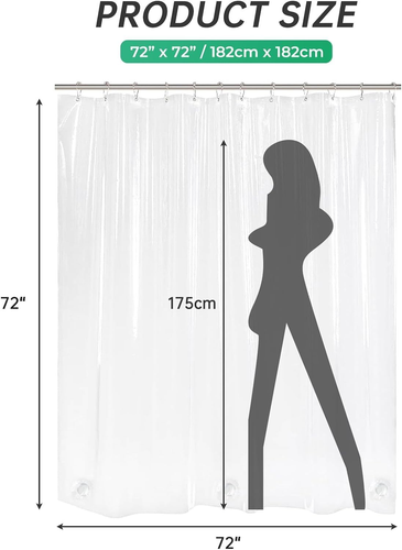 White Shower Curtain Fabric, Waffle Shower Curtains for Bathroom, Cloth Shower C - Picture 7 of 12
