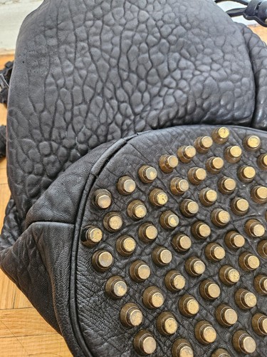 Authentic Leather studded Diego bucket bag by Alexander Wang goth boho designer - Picture 4 of 12