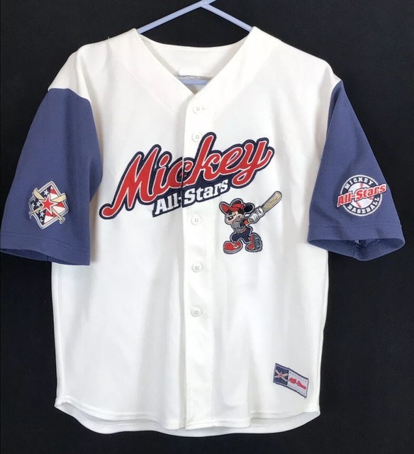 Mickey Mouse Baseball #28 Jersey Walt Disney World All-Star Button Front SMALL? | eBay