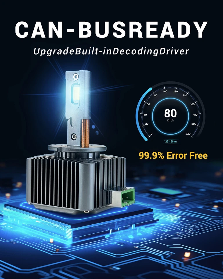 Kit de faros LED D3S D3R bombillas 180W 20000LM 6000K blanco reemplazar lámpara de conversión Foto 3 de 4