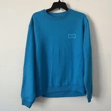 Martine Rose Box Logo Blue Sweatshirt Medium