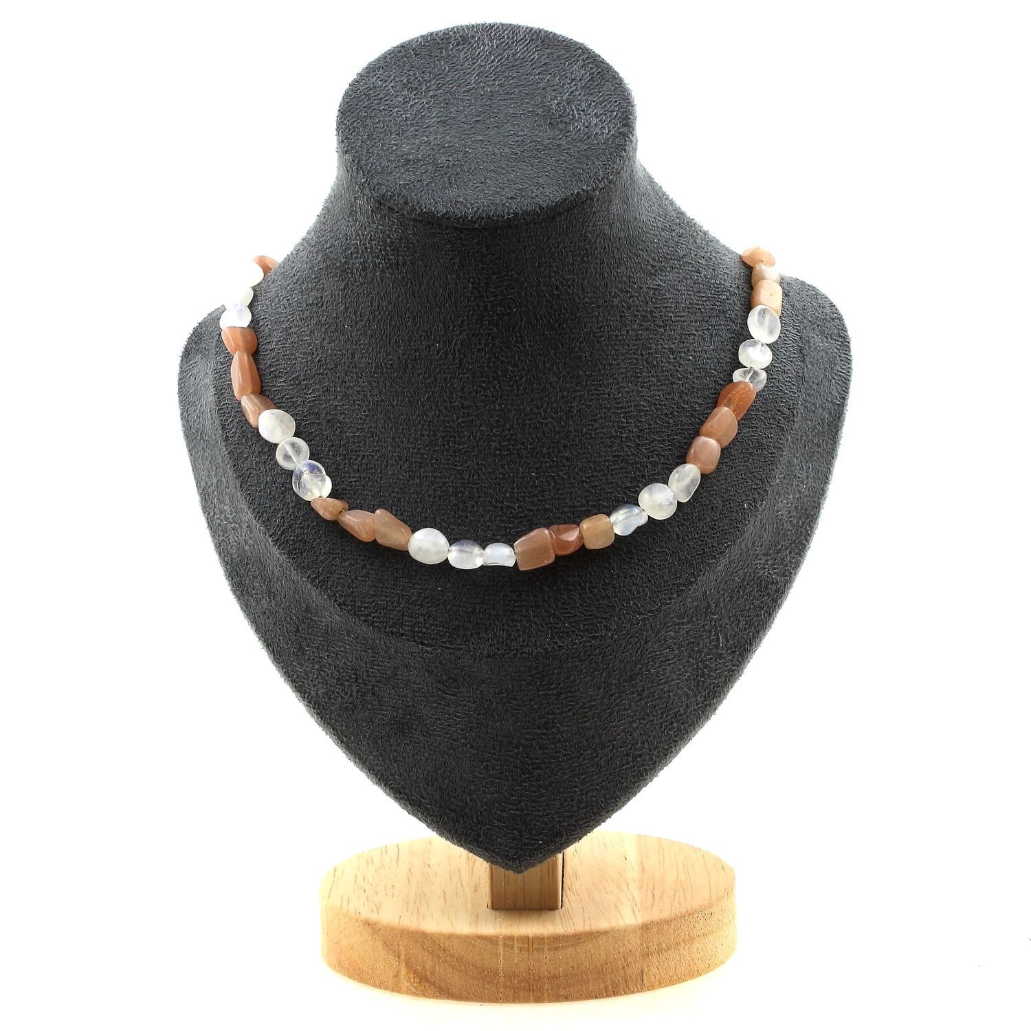 Collier Pierre de soleil de Tanzanie et Pierre de Lune, le cadeau d'anniversaire idéal