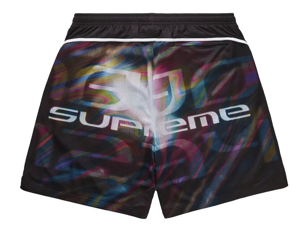 Short de football noir Supreme Feedback pour homme taille grand SS23 flambant neuf authentique