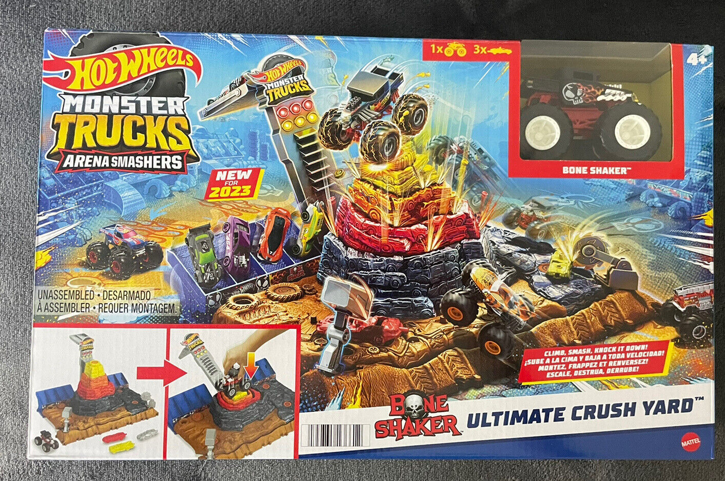 Hot Wheels Monster Trucks Arena Smashers Bone Shaker Ultimate