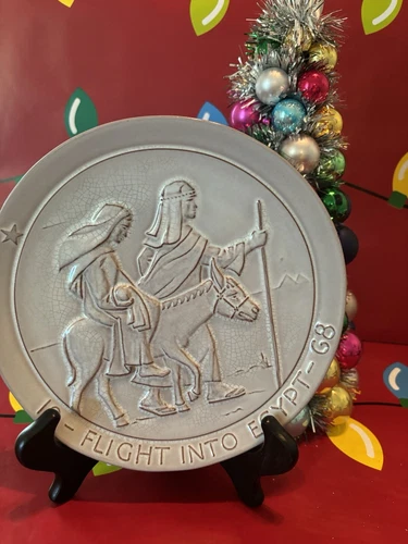 Frankoma 1968 Christmas Plate “Flight Into Egypt”