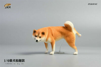 1/6 JXK JXK054C Shiba Inu Resin Dog Leg Lift Pet Animal Statue