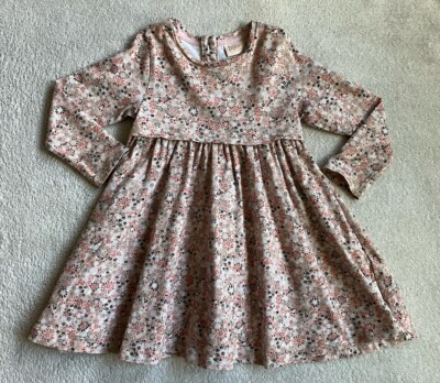 Ted Baker Baby Girl Beige Black Peach Floral Dress Party Day
