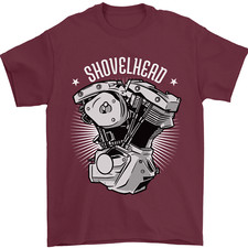 T-shirt uomo Shovelhead moto motore motociclista 100% cotone