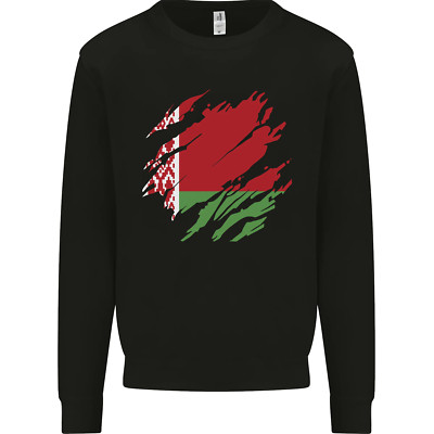 Zerrissene weißrussische Flagge weißrussischer Tag Fußball Kinder Sweatshirt Pullover