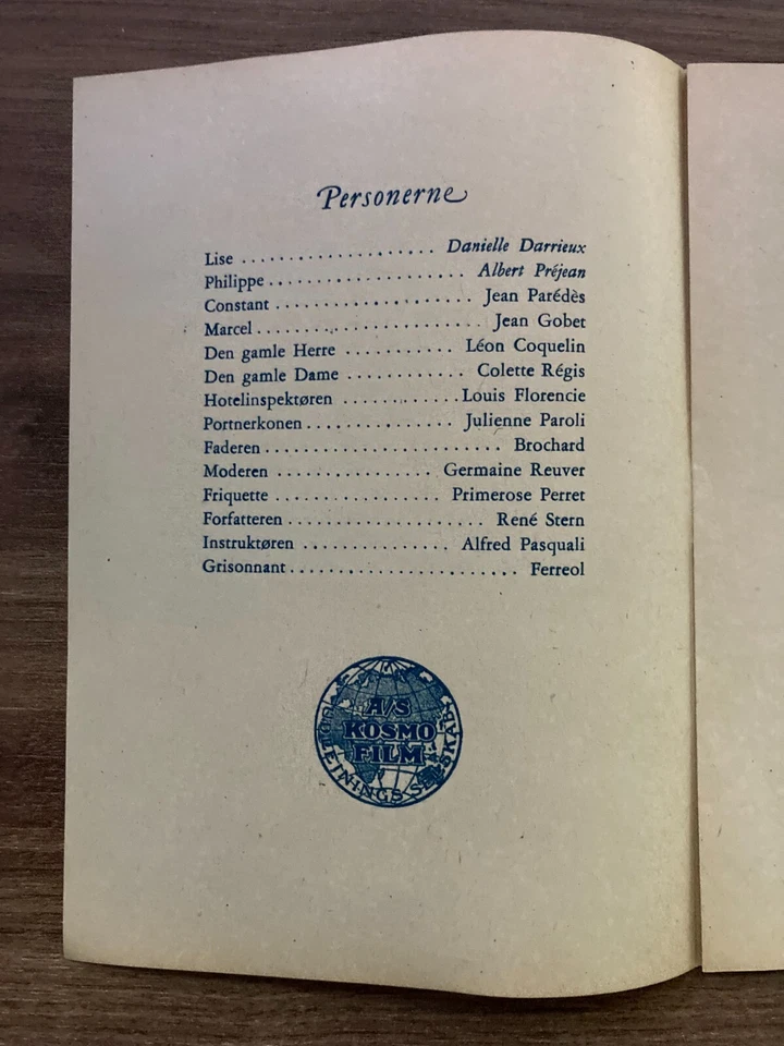 Programa de cine danés Caprice Danielle Darrieux Albert Préjean Jean Parédès ... - Imagen 2 de 4