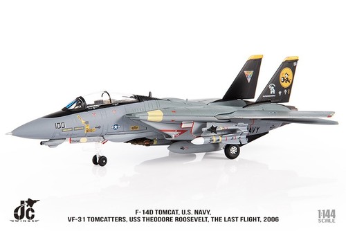F-14D F-14 Tomcat VF-31 "Tomcatters" US NAVY 2006 1/144 Scale Diecast Model - Picture 15 of 16