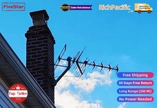 HD TV Antenna Digital Directional Outdoor VHF UHF OTA Pole  Splitter