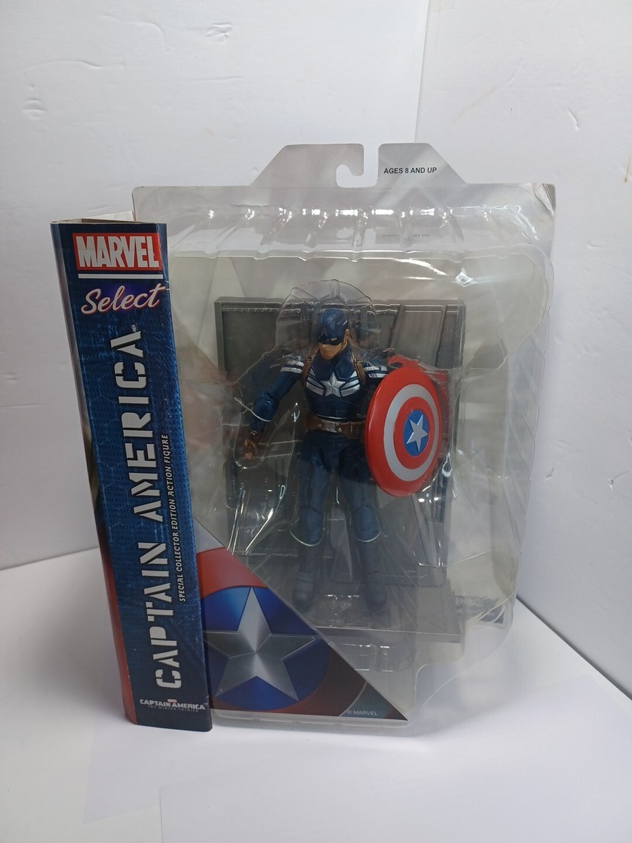 CAPTAINAMERICA THE WINTER SOLDIER サイン入り 2014 Marvel Diamond Select Captain America Winter Soldier Action