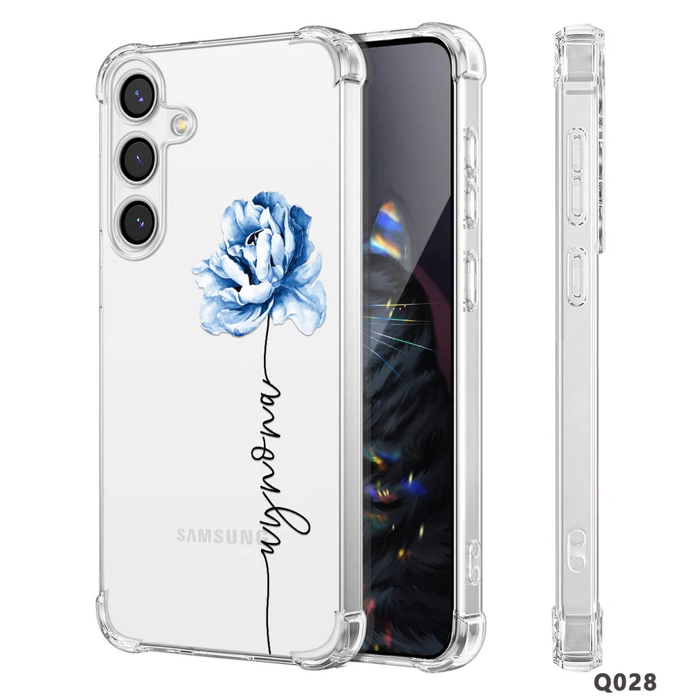 Phone Case For Samsung Galaxy S25 Ultra S24 A15 A16 A35 Personalised Clear Cover
