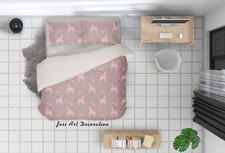 3D Unicorn Pattern Pink Kids Quilt Cover Set Duvet Cover Bedding Pillowcases