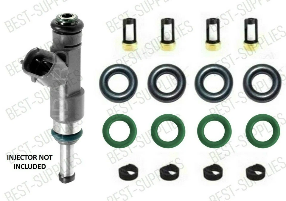 燃油喷射器维修套件适用于 2005 - 2019 年日产 Frontier 2.5L orings 过滤器盖 — 第 2/4 张图片